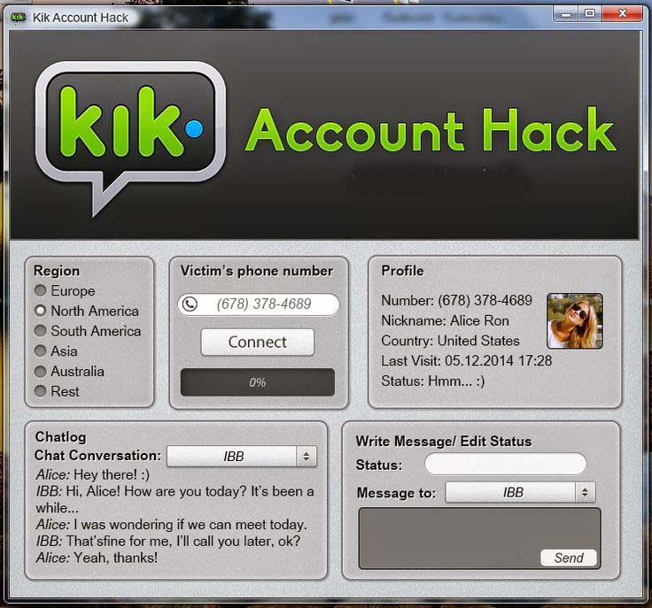 Kik hack tool
